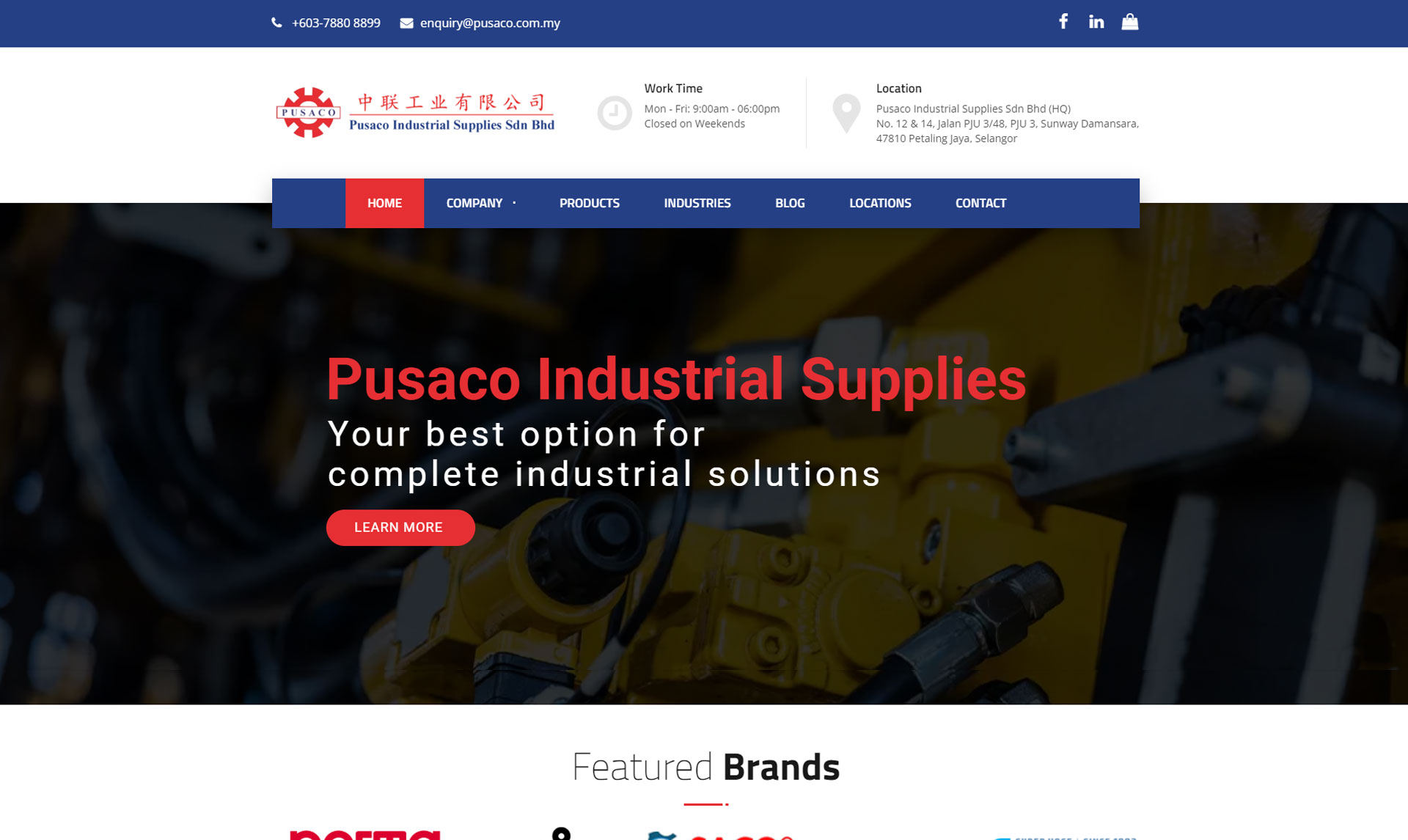 Pusaco website