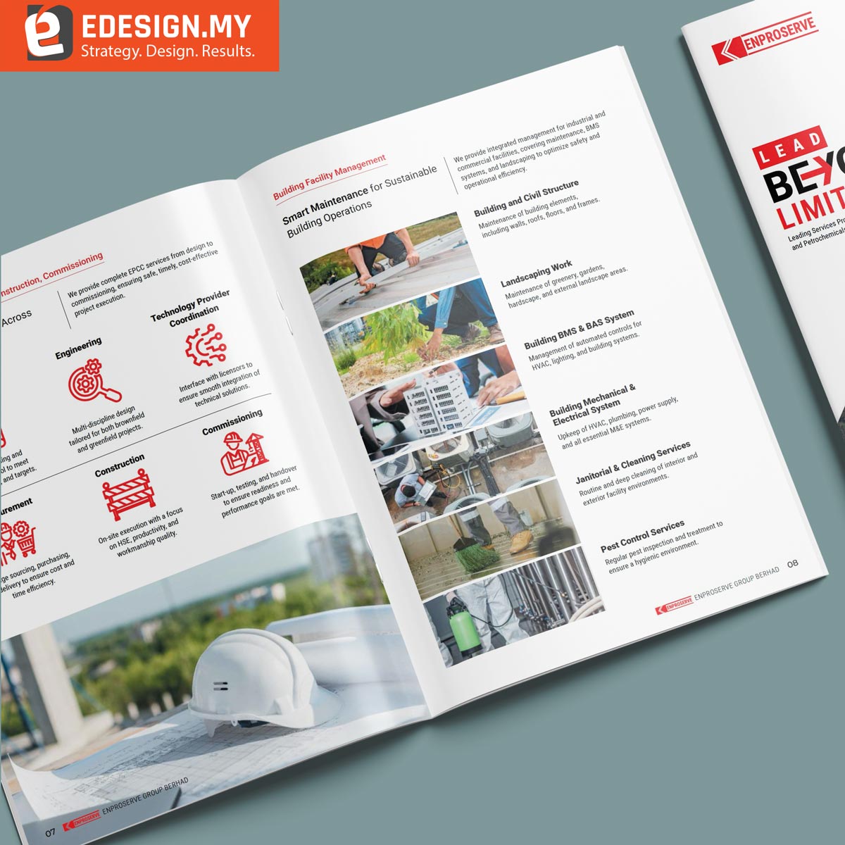 Industrial Engineering & Construction Company Industrial Engineering & Construction Company Profile Design in Malaysia