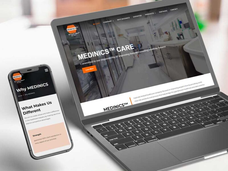 website development for healthcare company