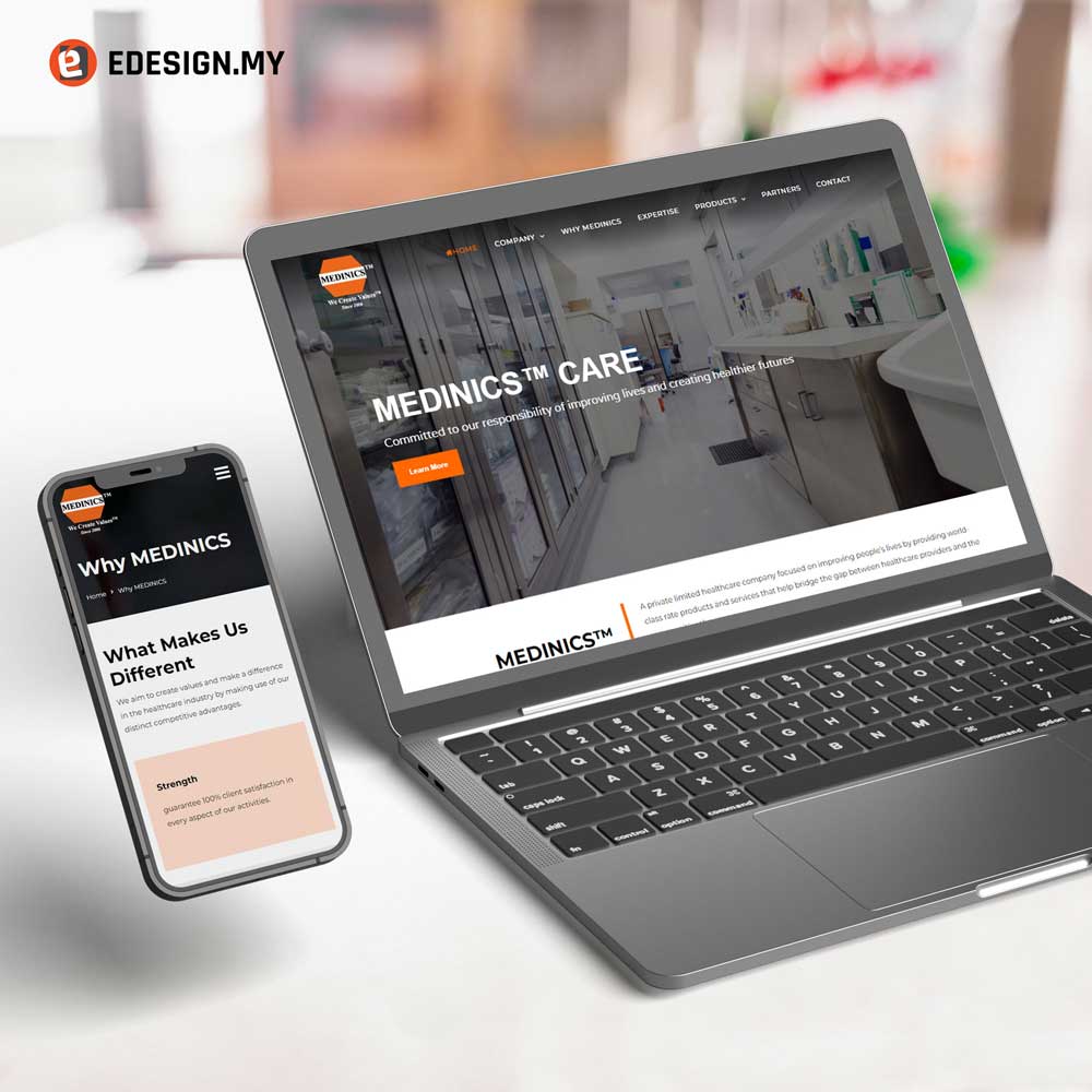 website development for healthcare company