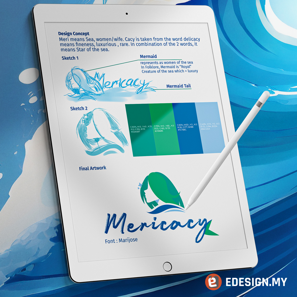 fish maw steak logo design