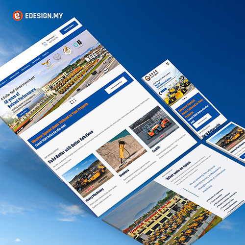website development for heavy machinery company