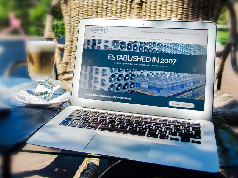 website design for mineral water company
