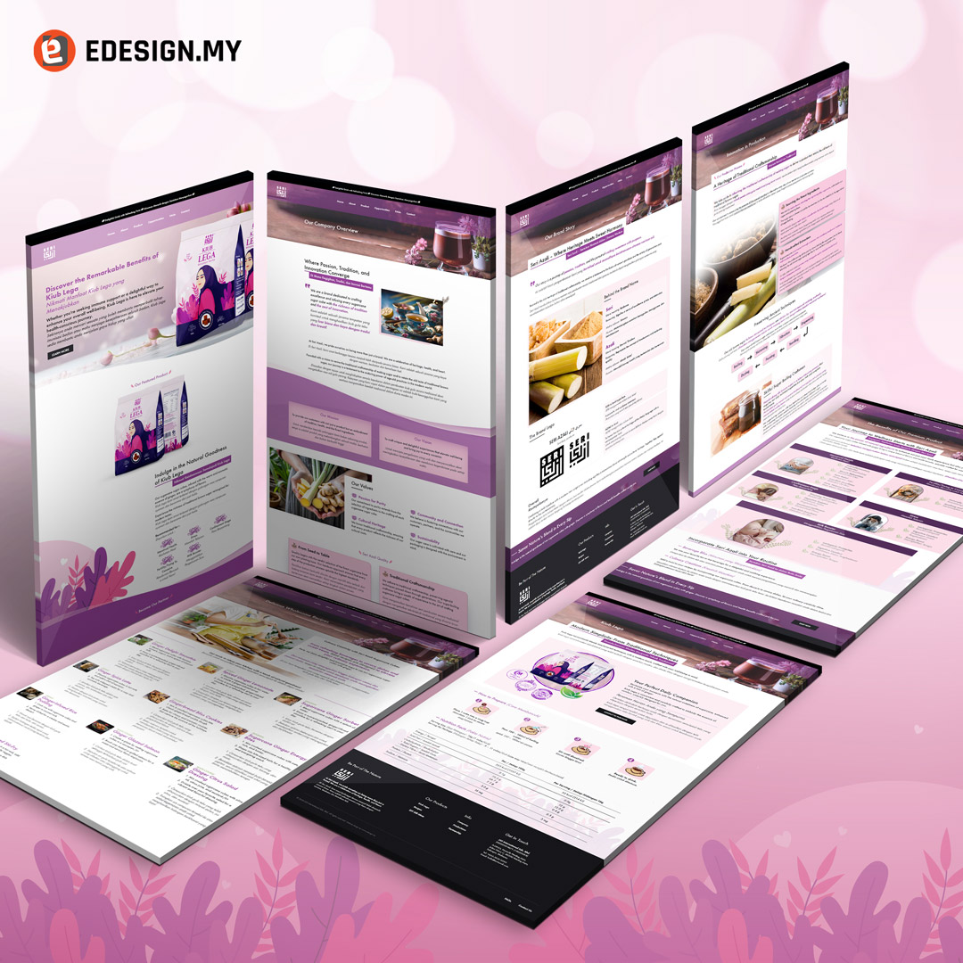 Healthy Drinks Website created by eDesign Malaysia